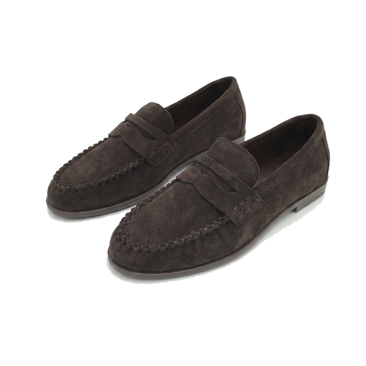 Laurine | Mocassins marron foncé élégants