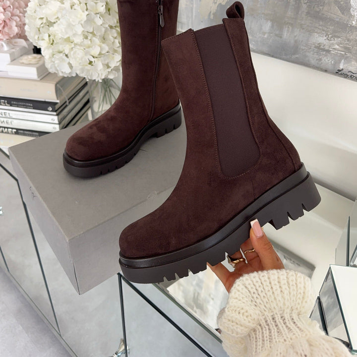 Gabrielle | Bottines Chelsea marron élégantes