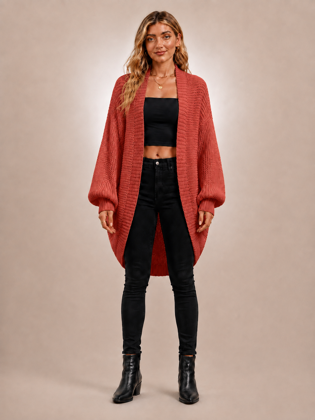 Coralie | Cardigan cocon à manches chauve-souris