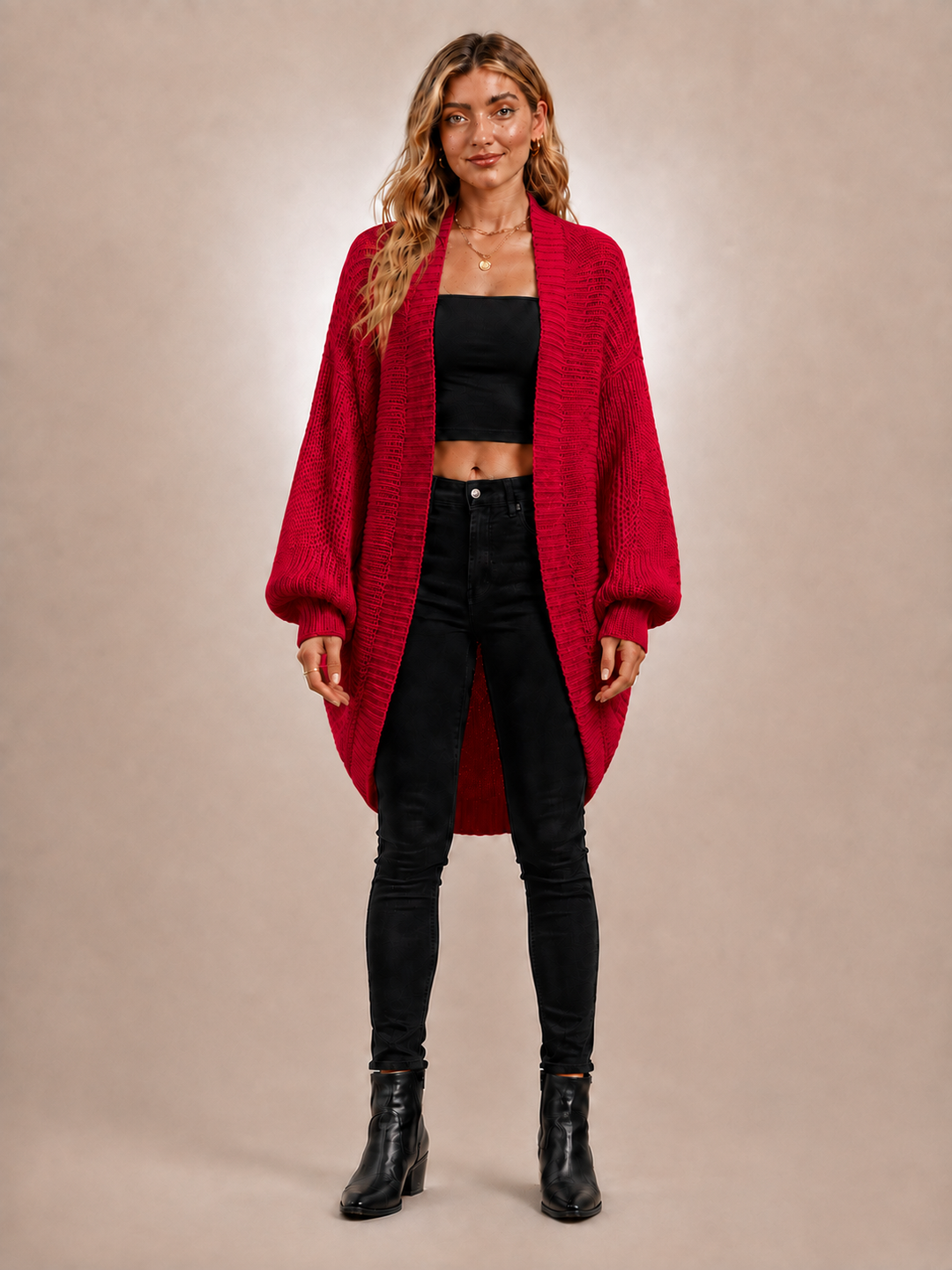 Coralie | Cardigan cocon à manches chauve-souris