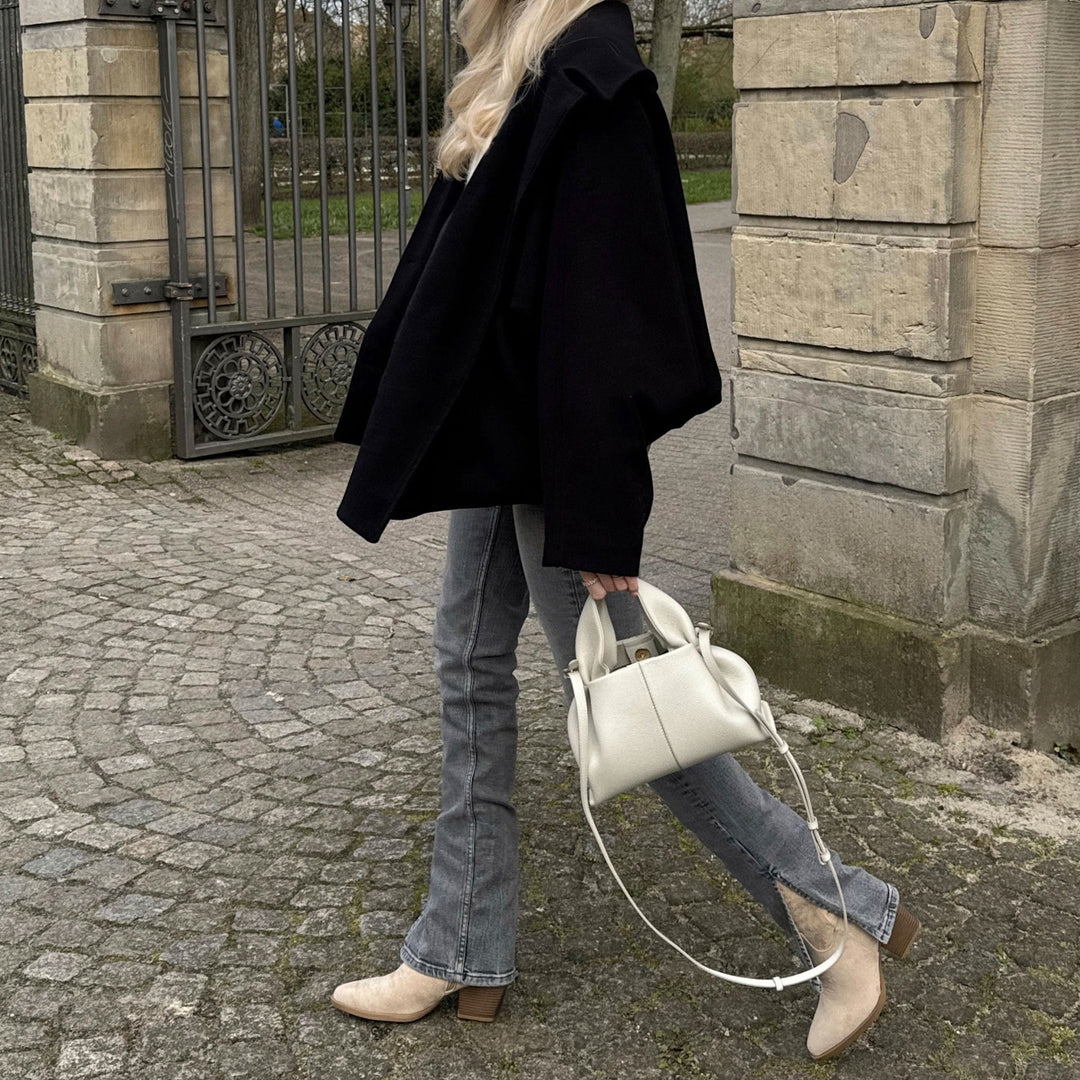 Dorothée | Bottes western mi-mollet beiges