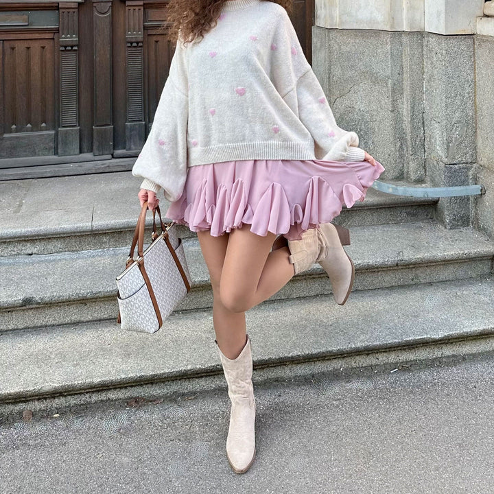 Dorothée | Bottes western mi-mollet beiges