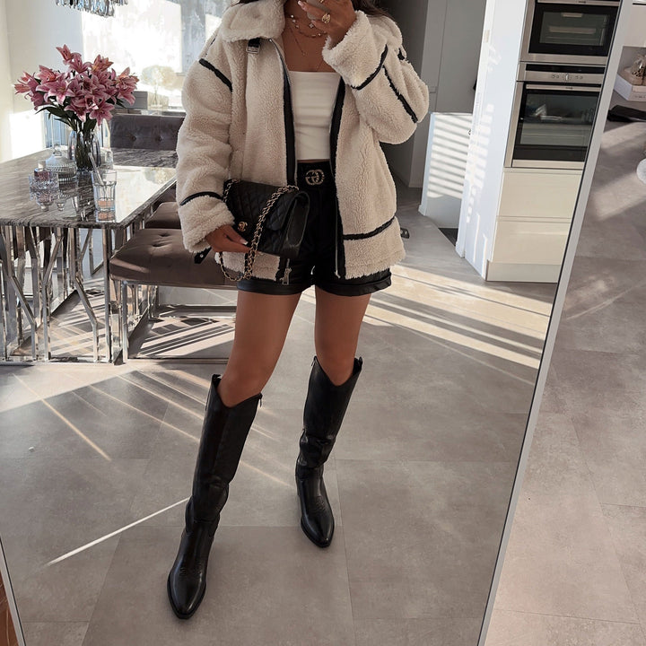 Noëlle | Bottes western hautes noires