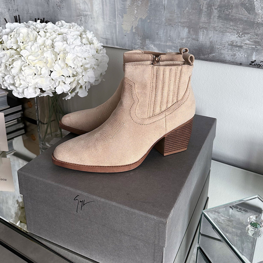 Mathilde | Bottines western beiges