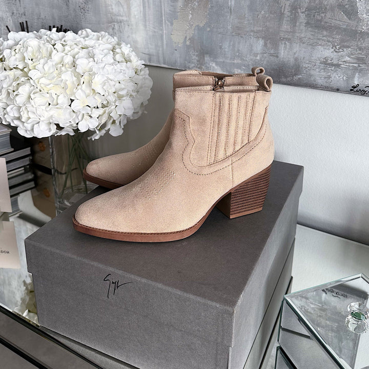 Mathilde | Bottines western beiges