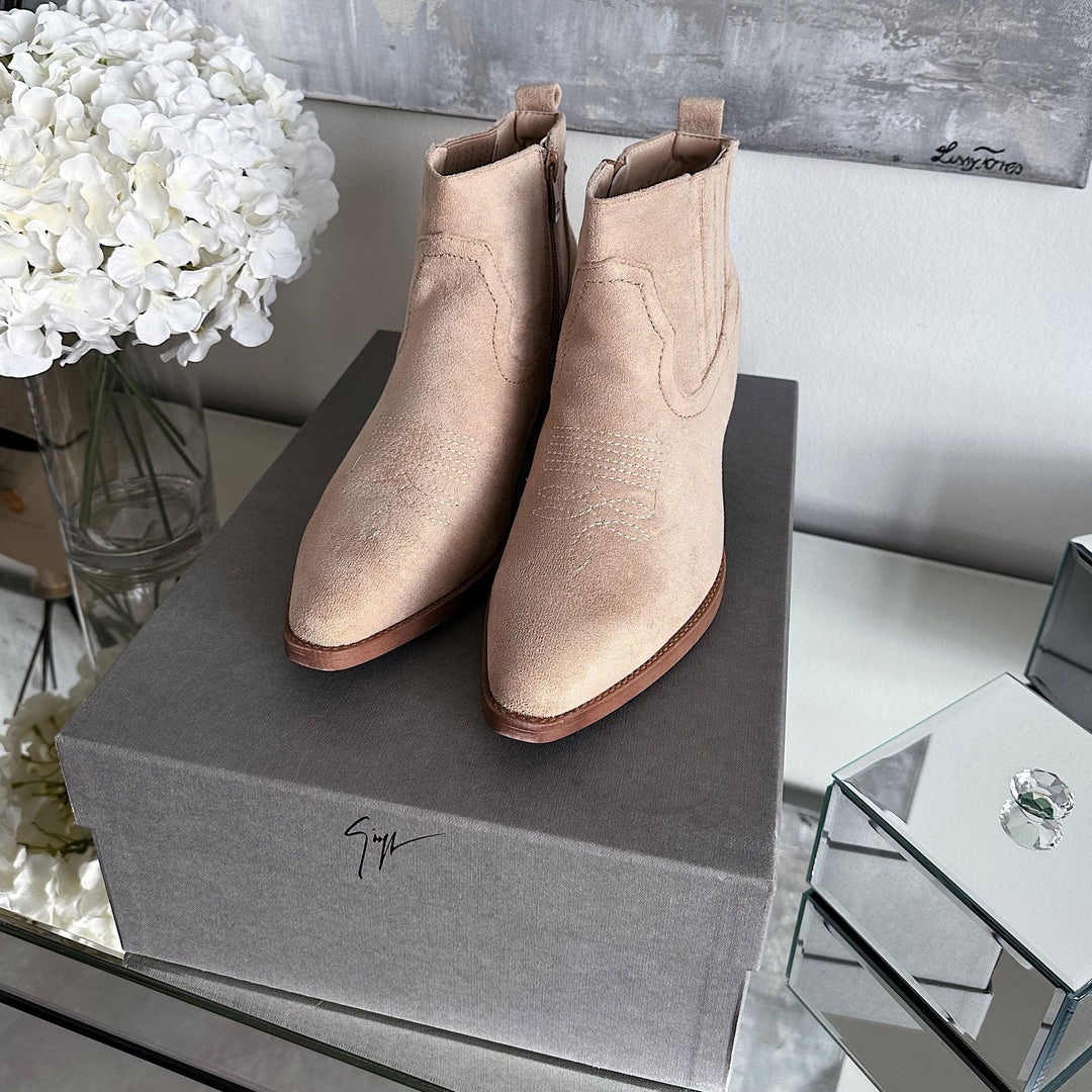 Mathilde | Bottines western beiges