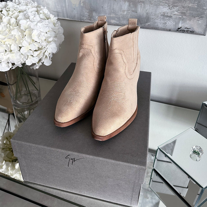 Mathilde | Bottines western beiges