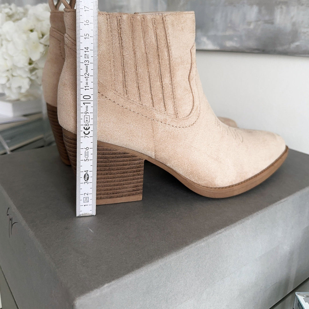 Mathilde | Bottines western beiges