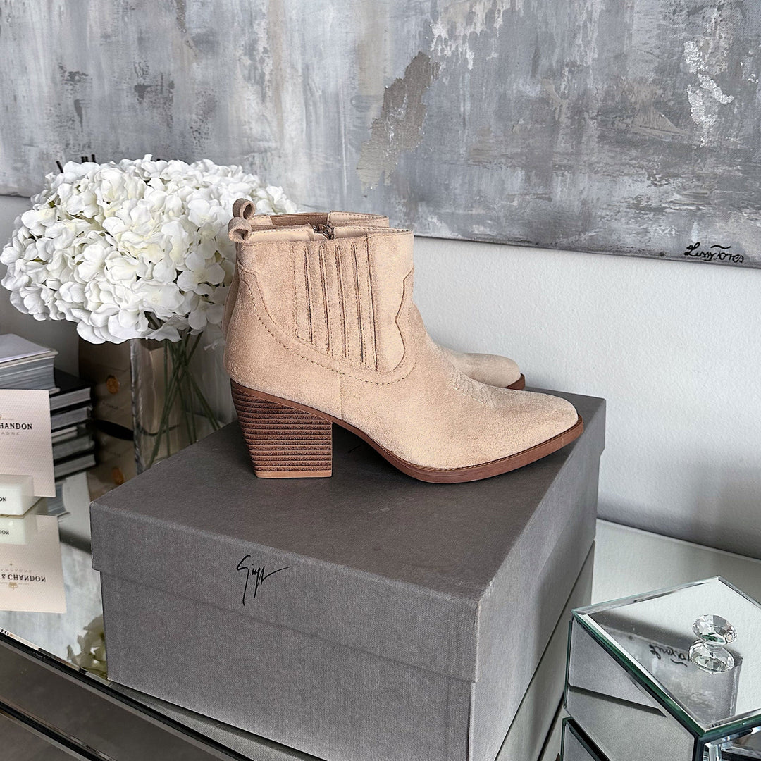 Mathilde | Bottines western beiges
