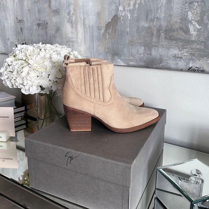 Mathilde | Bottines western beiges