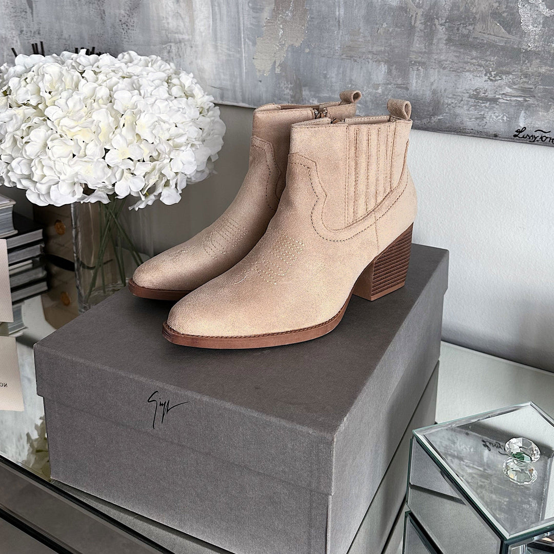 Mathilde | Bottines western beiges