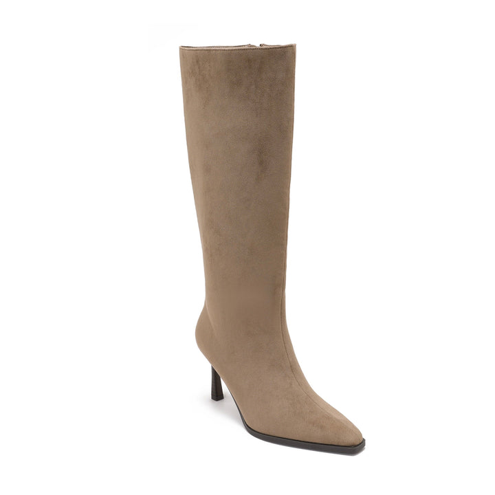 Zélie | Bottes taupe à talon kitten