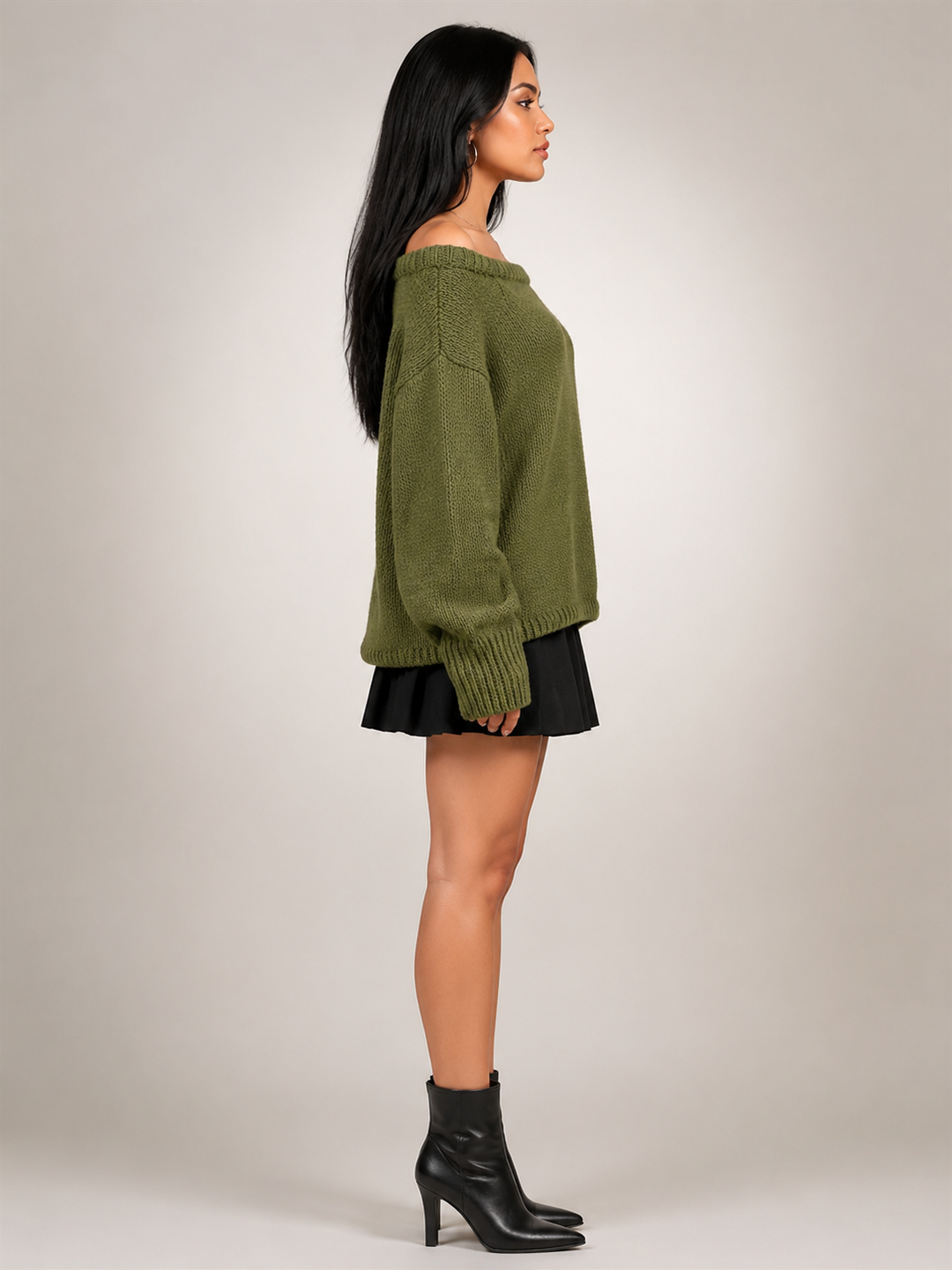 Delphine | Pull oversize à encolure bateau tombante