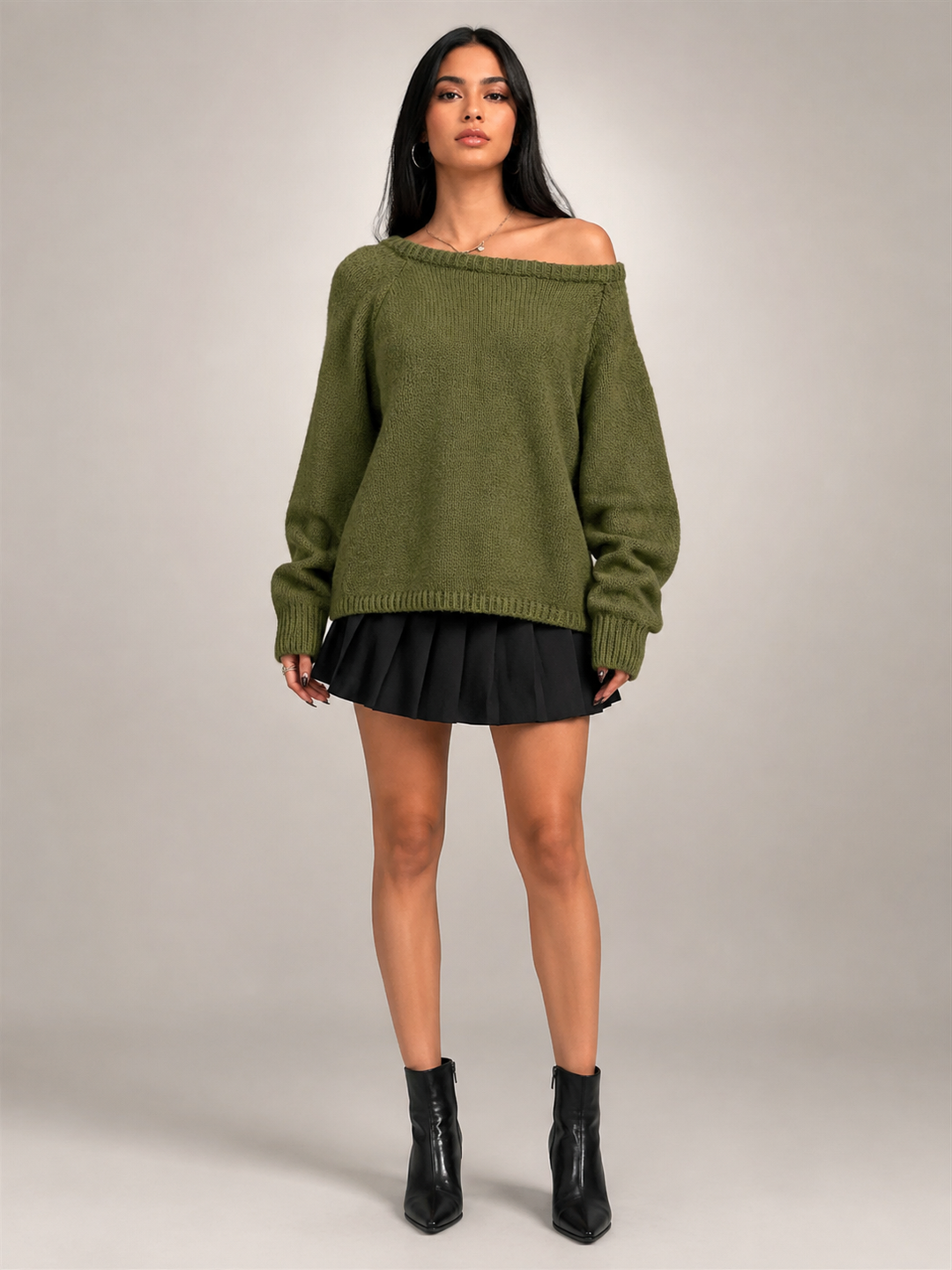Delphine | Pull oversize à encolure bateau tombante