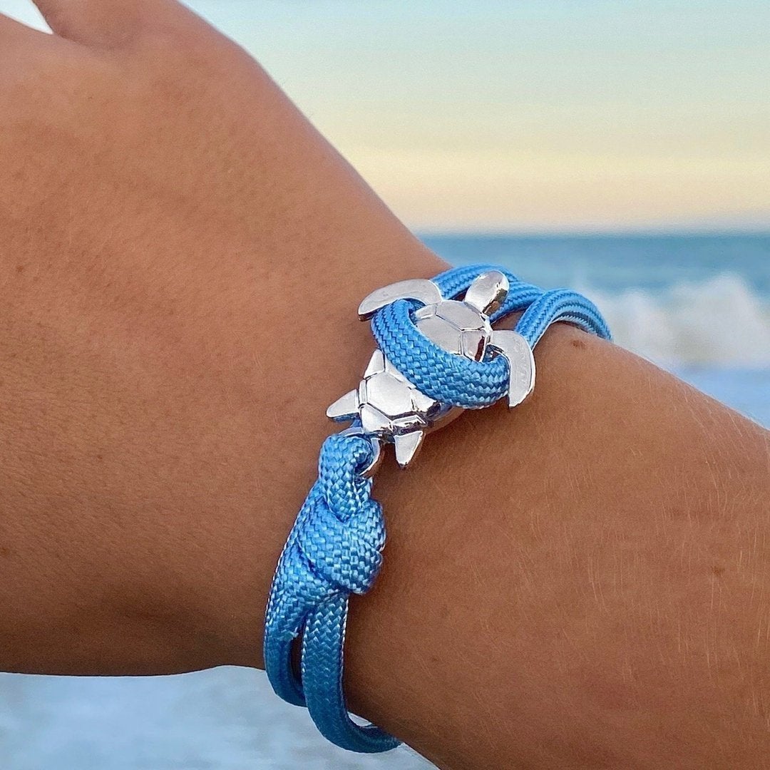 Tortue Marine | Bracelet torsadé avec fermoir tortue – Vue 02