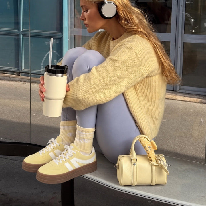 Sabrina | Baskets jaunes à plateforme