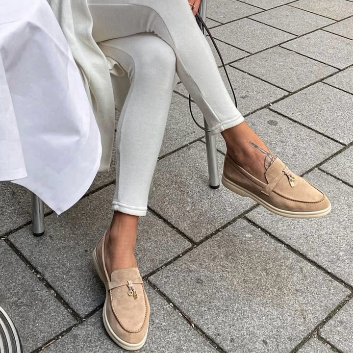 Gaëtane | Mocassins taupe élégants