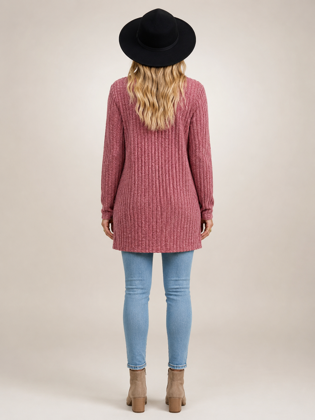 Éliane | Cardigan long boutonné col V