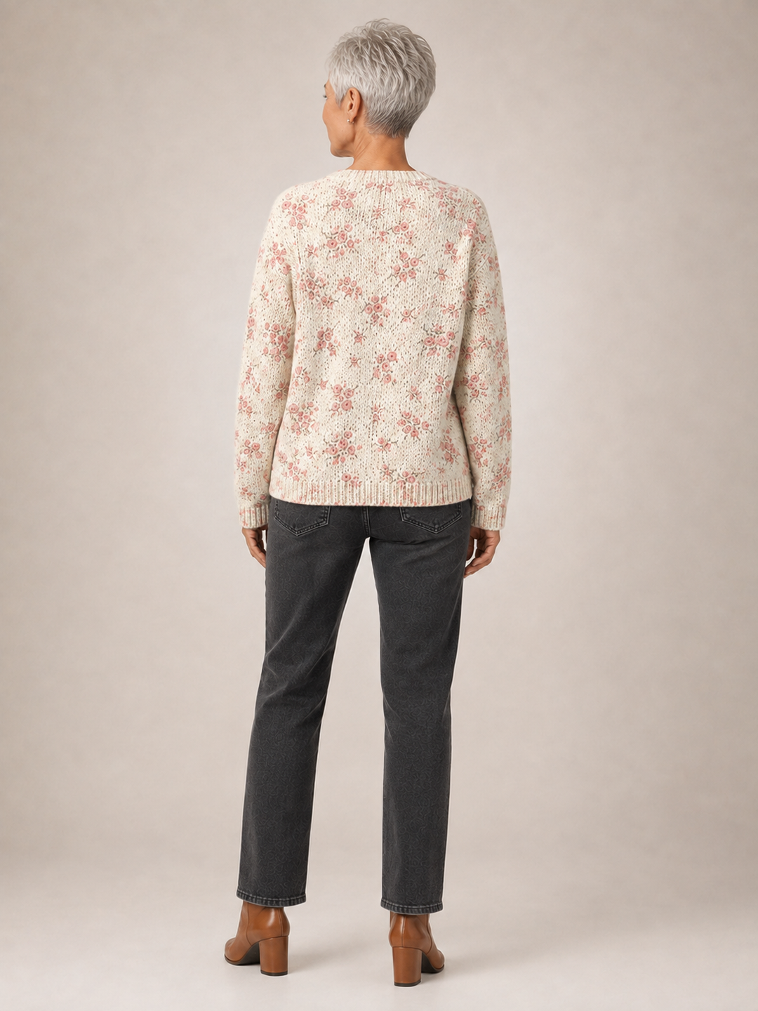 Evanthea | Cardigan fleuri vintage en maille