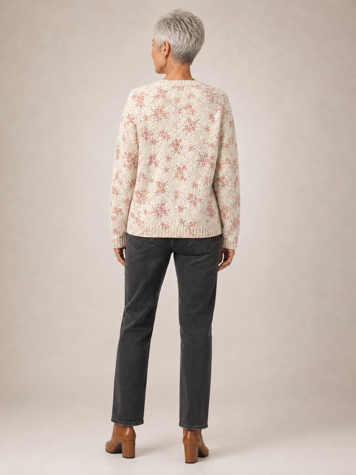 Evanthea | Cardigan fleuri vintage en maille