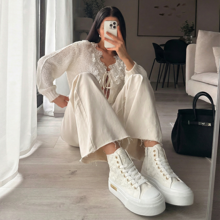Yasmine | Baskets blanches intemporelles