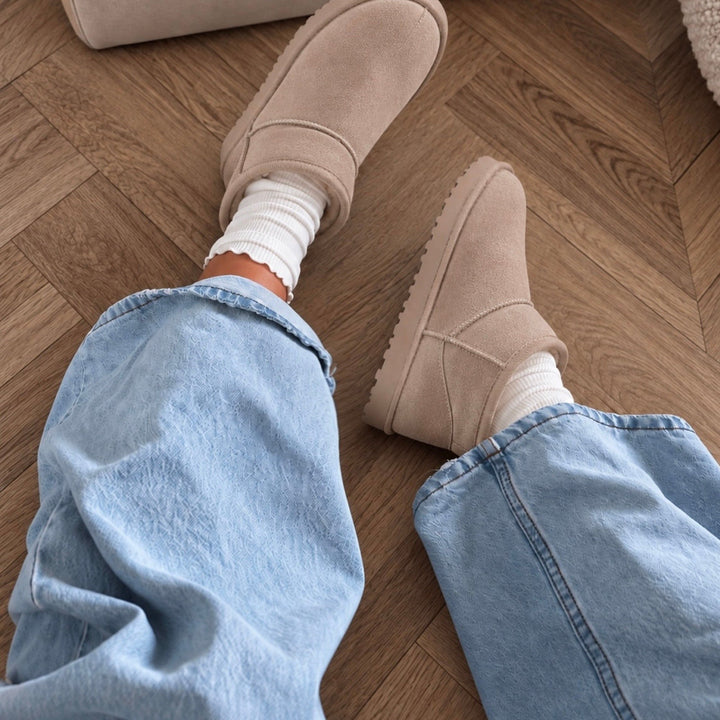 Chloé | Bottines fourrées beiges