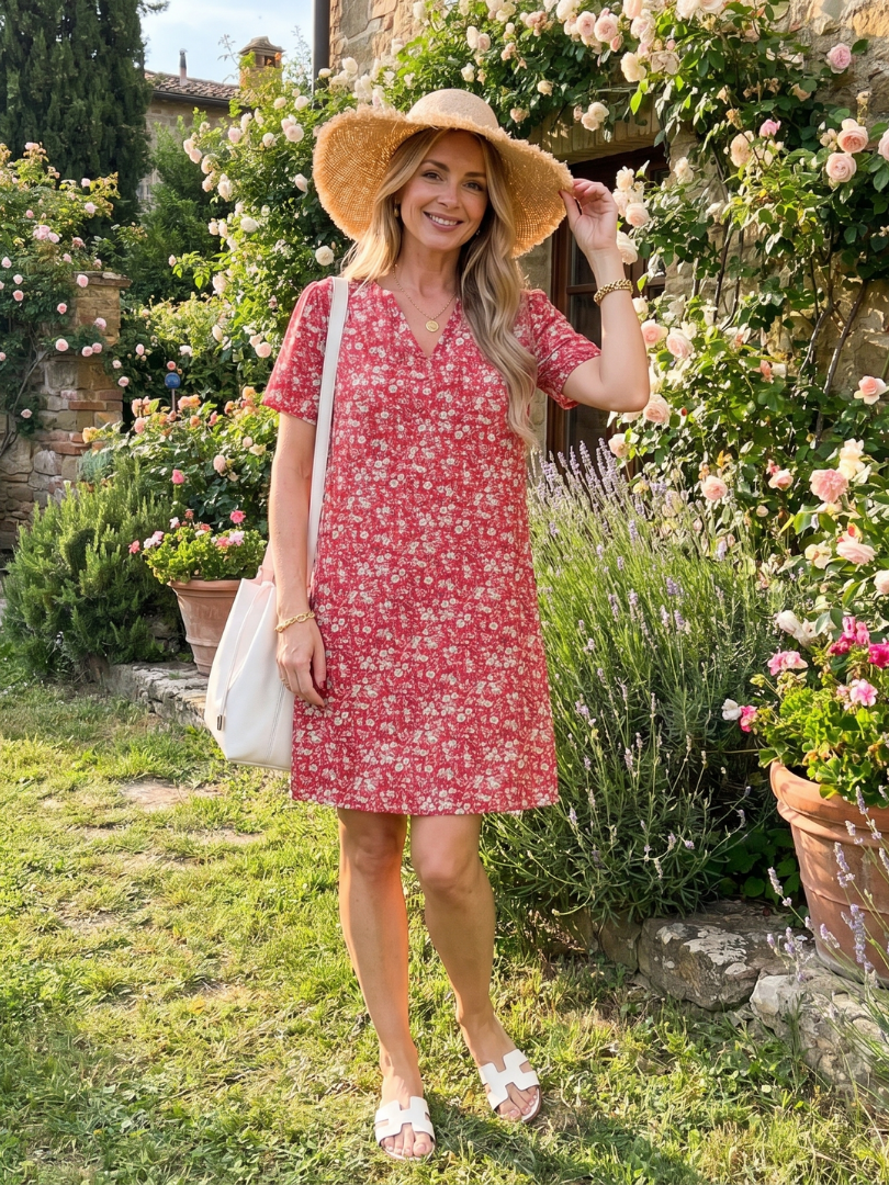 Frédérique — Robe droite à encolure fendue