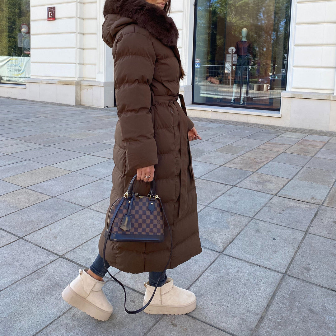 Rosalie | Bottines fourrées beiges à plateforme