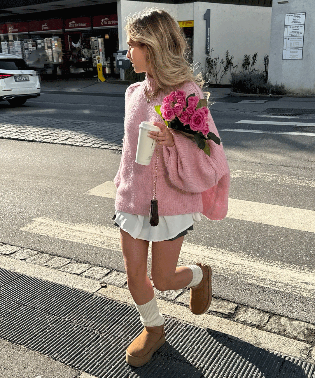 Valentine | Bottines fourrées châtaigne à plateforme