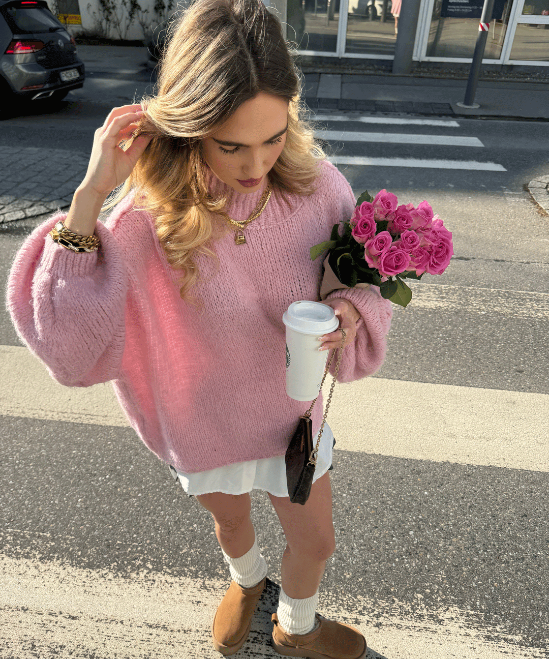 Valentine | Bottines fourrées châtaigne à plateforme