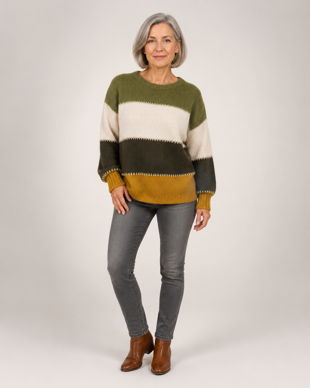 Harper | Pull moderne à blocs de couleur