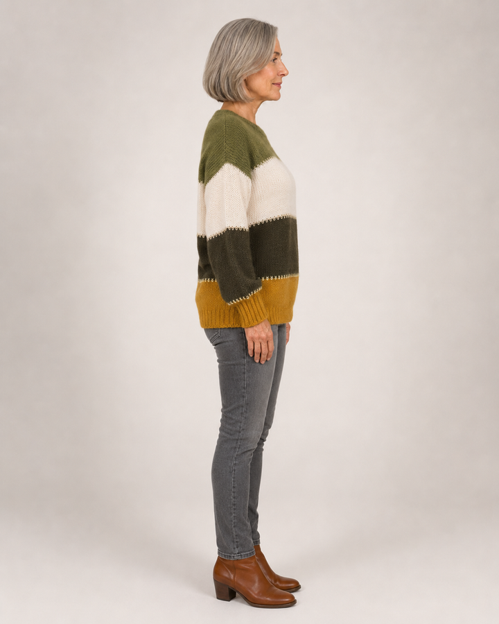 Harper | Pull moderne à blocs de couleur