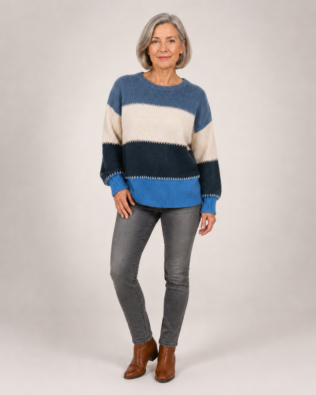 Harper | Pull moderne à blocs de couleur