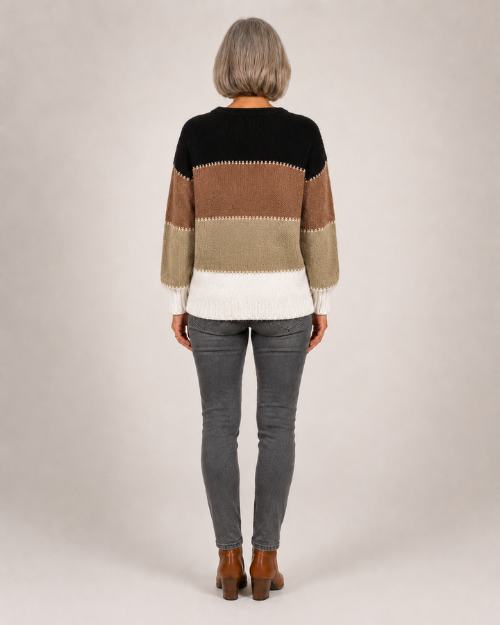 Harper | Pull moderne à blocs de couleur