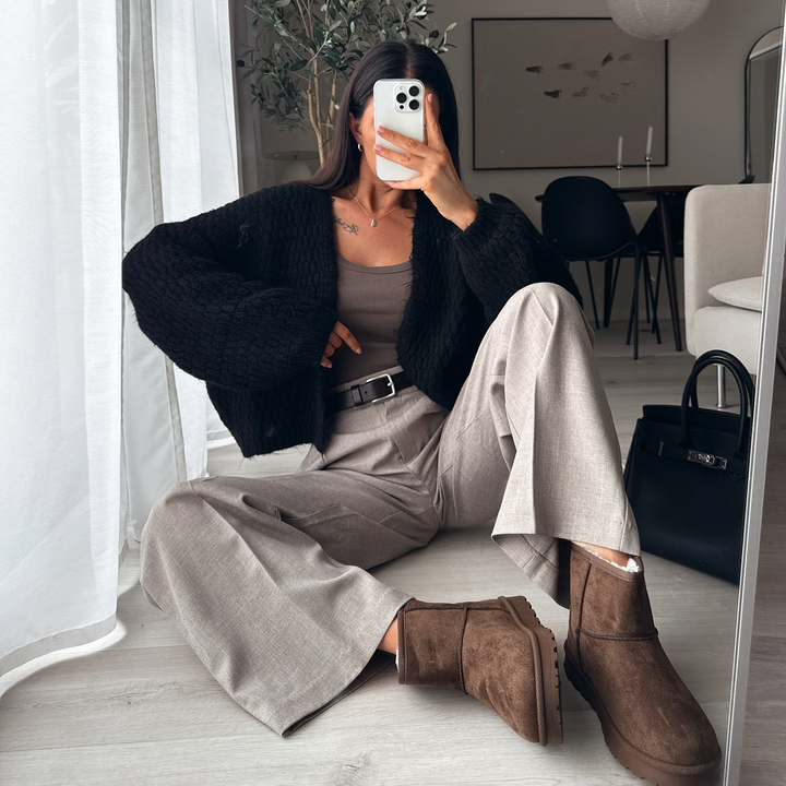 Bérénice | Bottines hautes fourrées marron