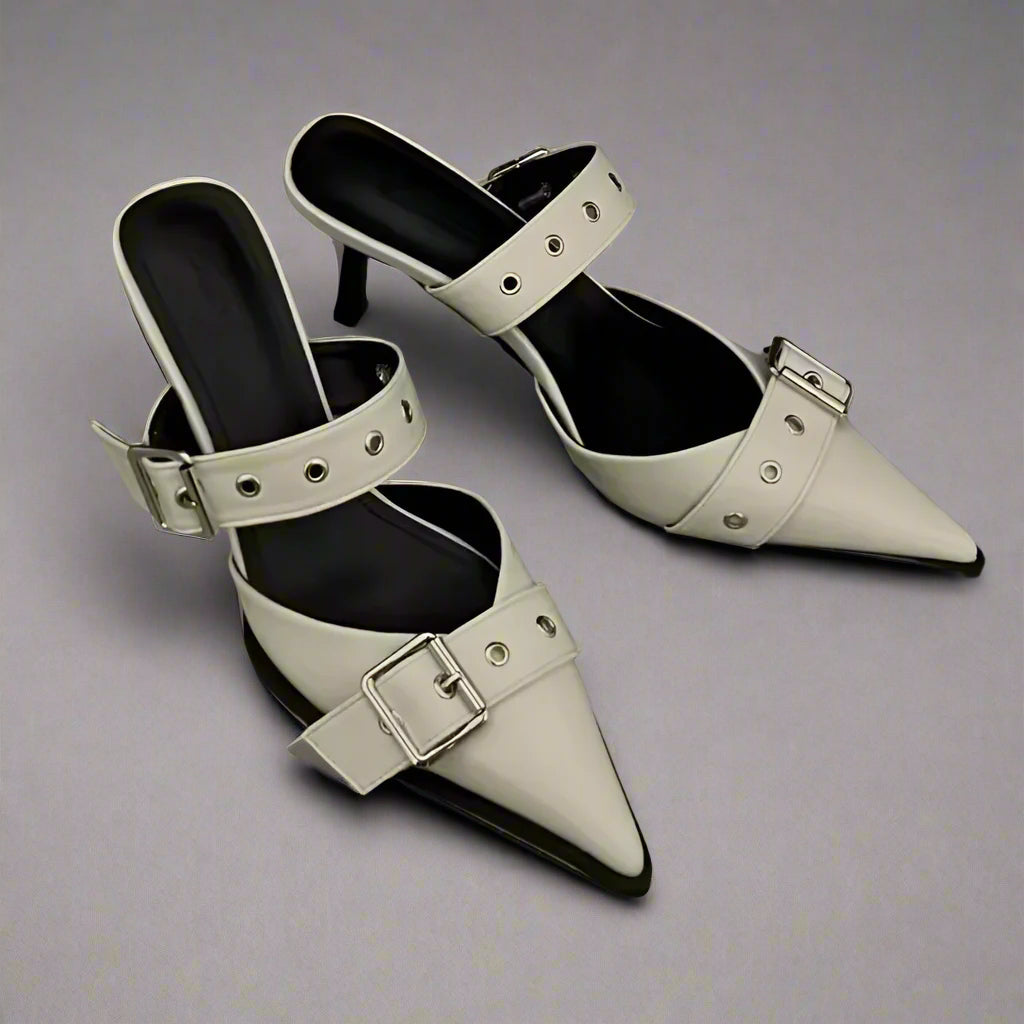 Adèle | Escarpins pointus à brides et boucles
