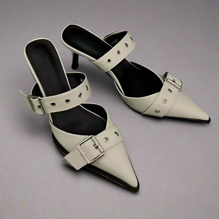 Adèle | Escarpins pointus à brides et boucles