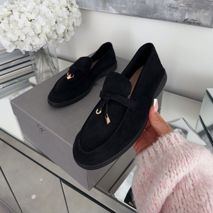 Fleur | Mocassins noirs élégants