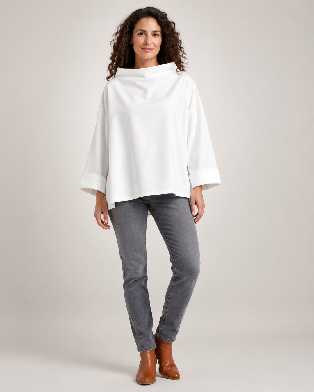 Margot | Pull doux à col montant