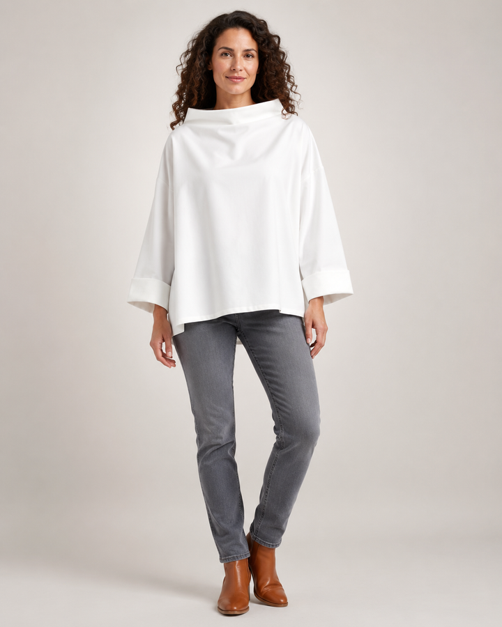 Margot | Pull doux à col montant