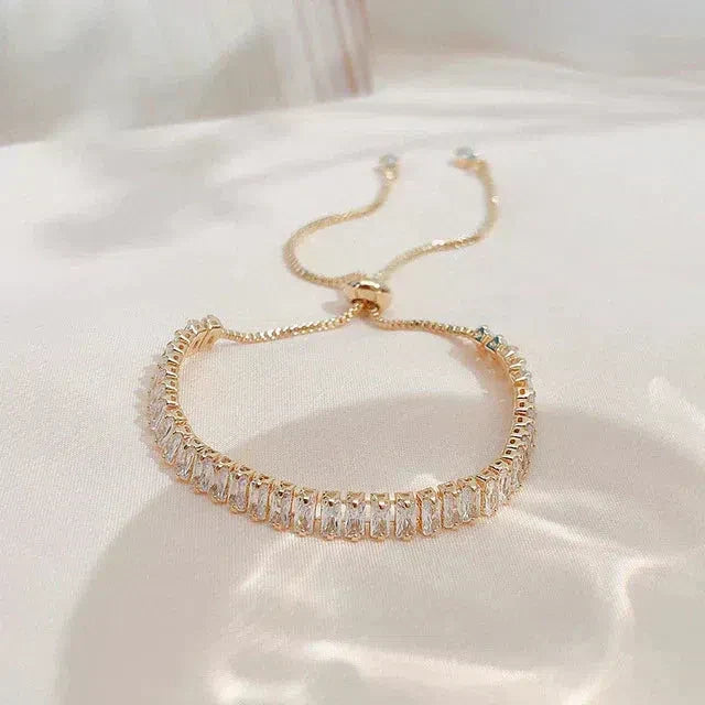 Ligne Claire | Bracelet réglable avec pierres claires – Vue 02