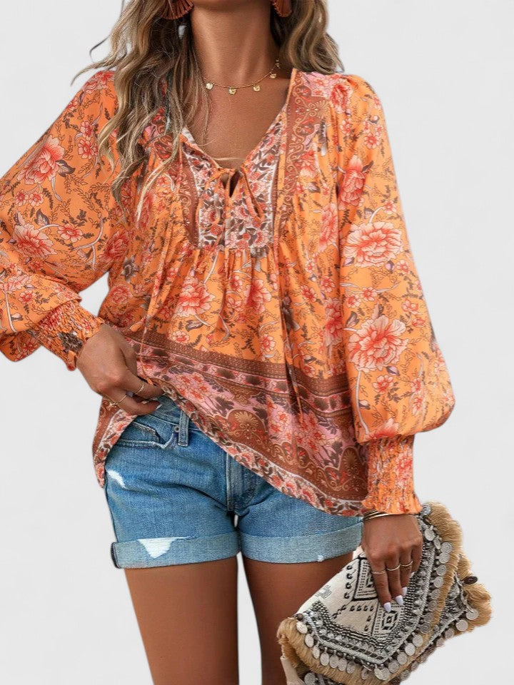 Anaïse | Blouse bohème à manches ballon