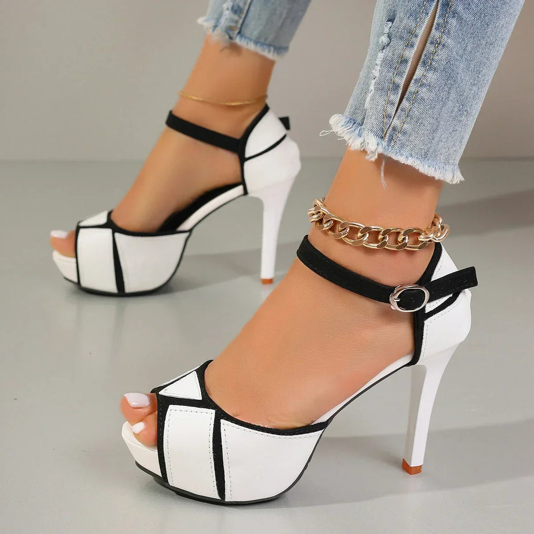 Ysaline | Escarpins peep toe à plateforme
