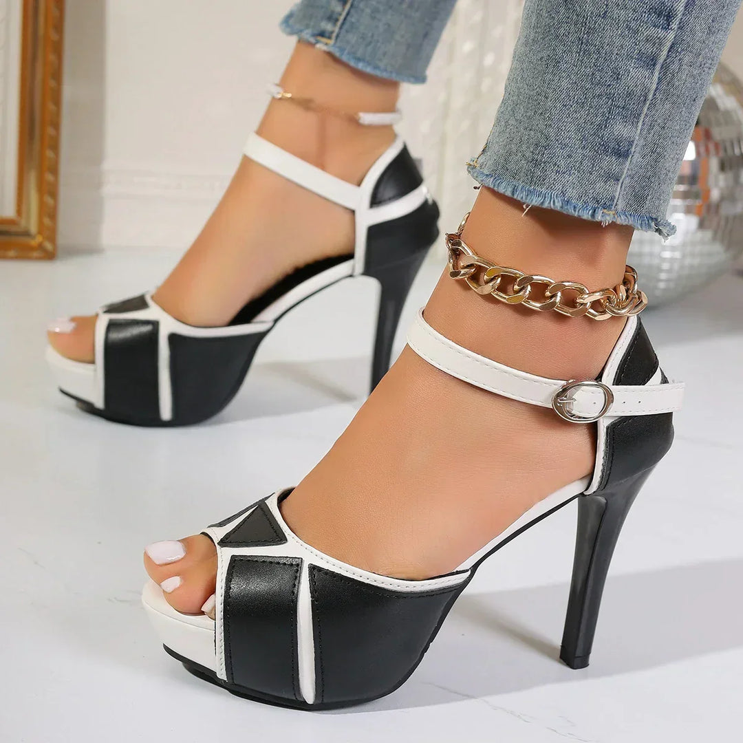 Ysaline | Escarpins peep toe à plateforme