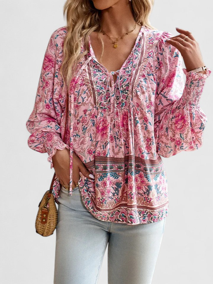 Anaïse | Blouse bohème à manches ballon