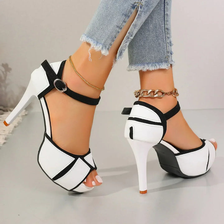 Ysaline | Escarpins peep toe à plateforme