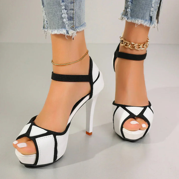 Ysaline | Escarpins peep toe à plateforme