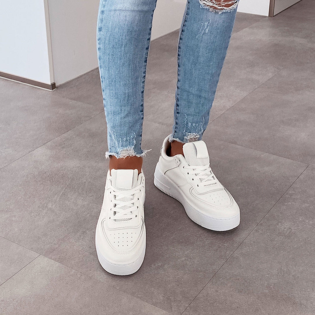 Isabeau | Baskets blanches épurées
