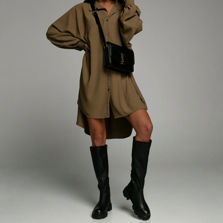Henriette | Bottes hautes noires à semelle épaisse
