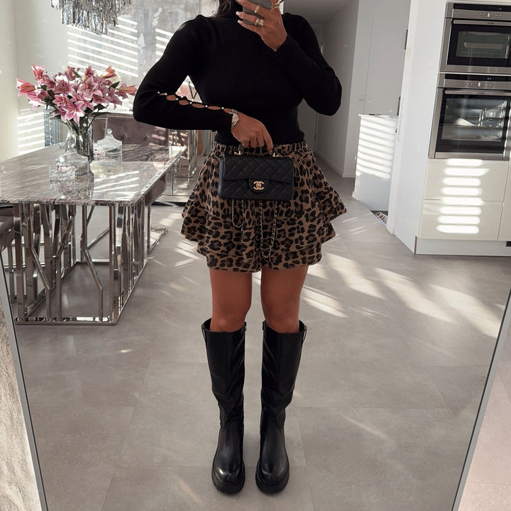 Véronique | Bottes hautes noires à semelle épaisse
